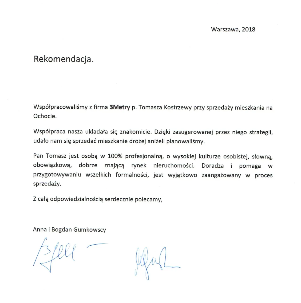 Referencja : Anna i Bogdan