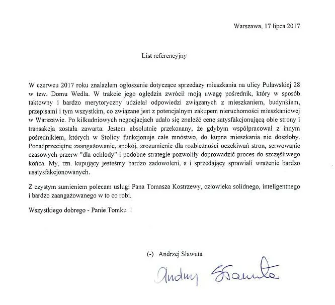 Referencja : Andrzej