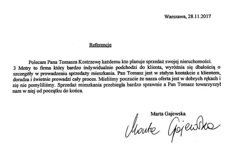 Referencja : Marta
